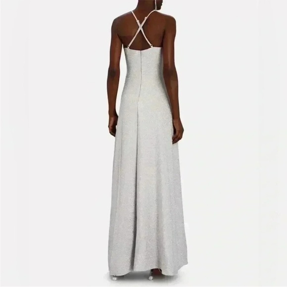 NWOT Shimmering Silver dress/gown - Picture 4 of 10